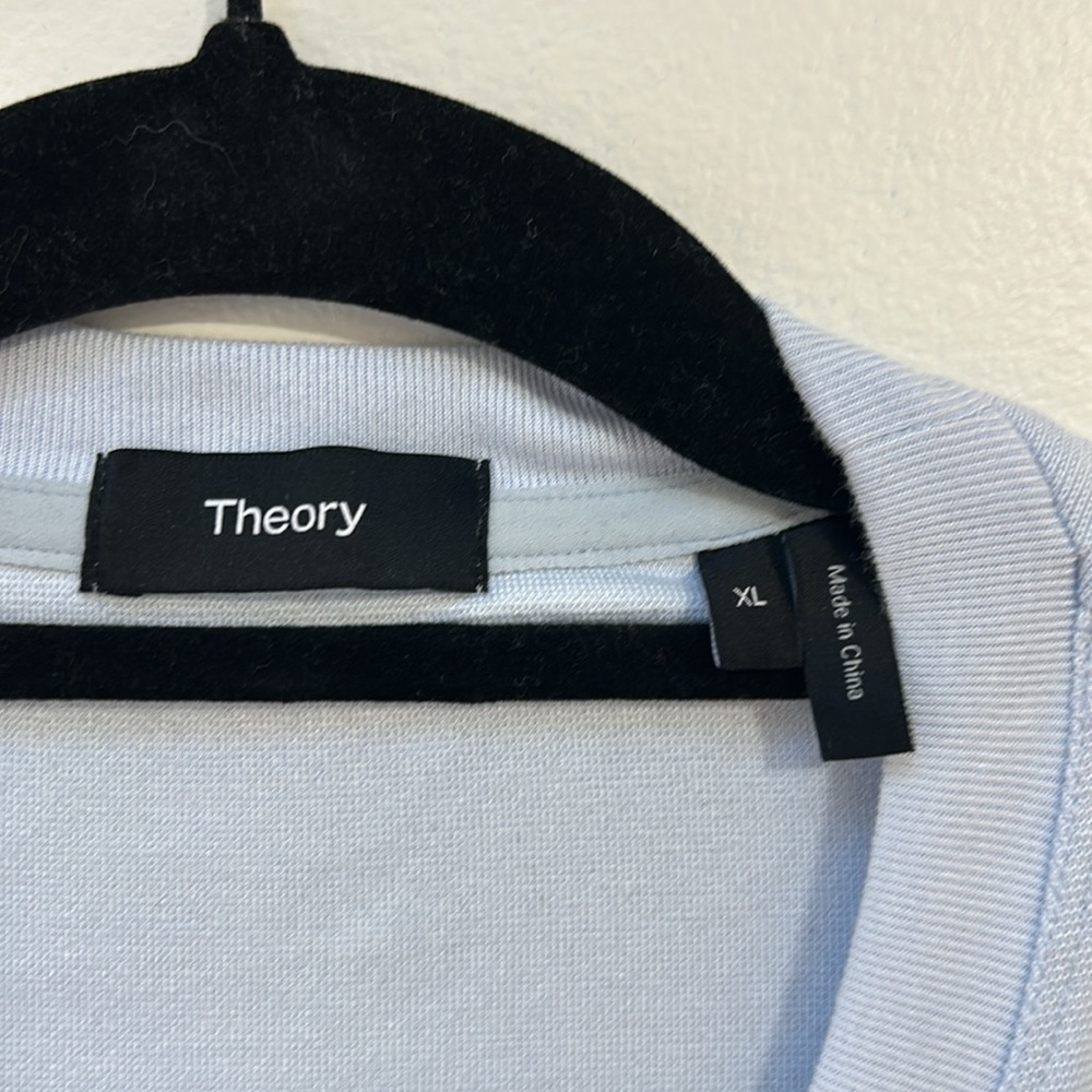 Theory Essential Long-Sleeve Tee in Anemone Modal Jersey Size XL - Picture 2 of 5